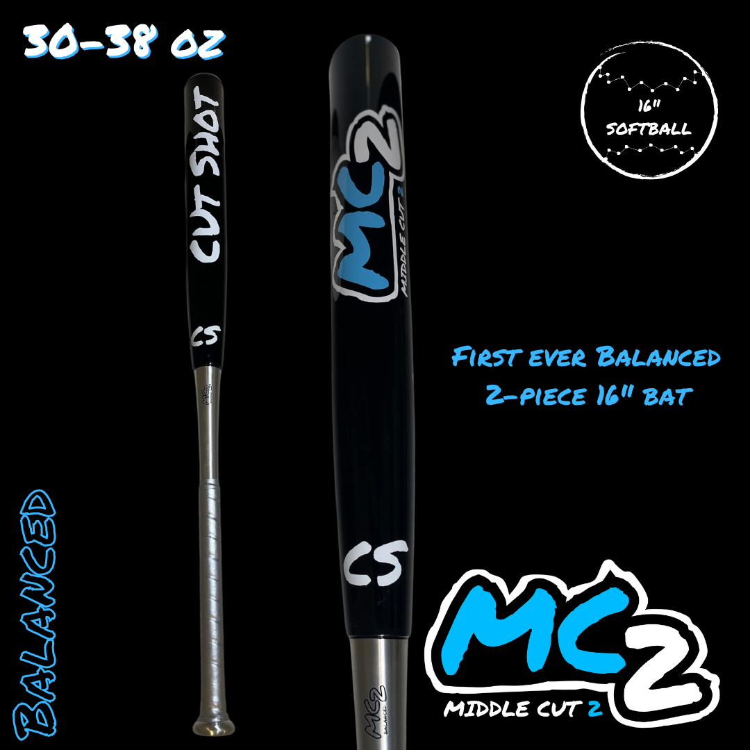 2025 Middle Cut 2 Balanced 2-Piece Alloy 16" softball bat