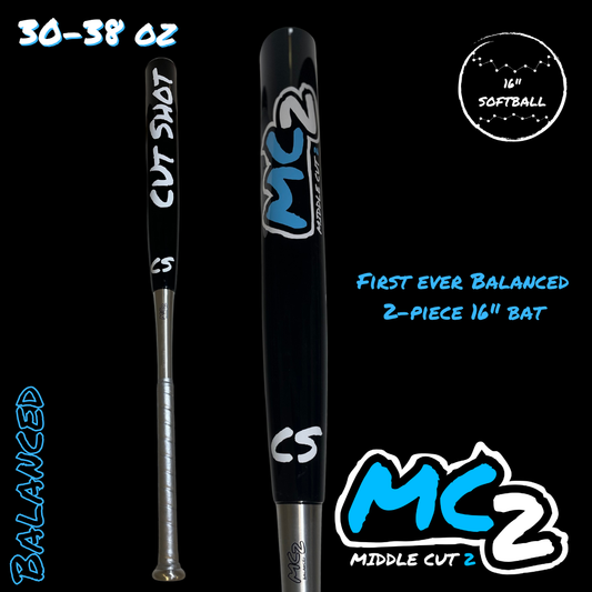 2025 Middle Cut 2 Balanced 2-Piece Alloy 16" softball bat