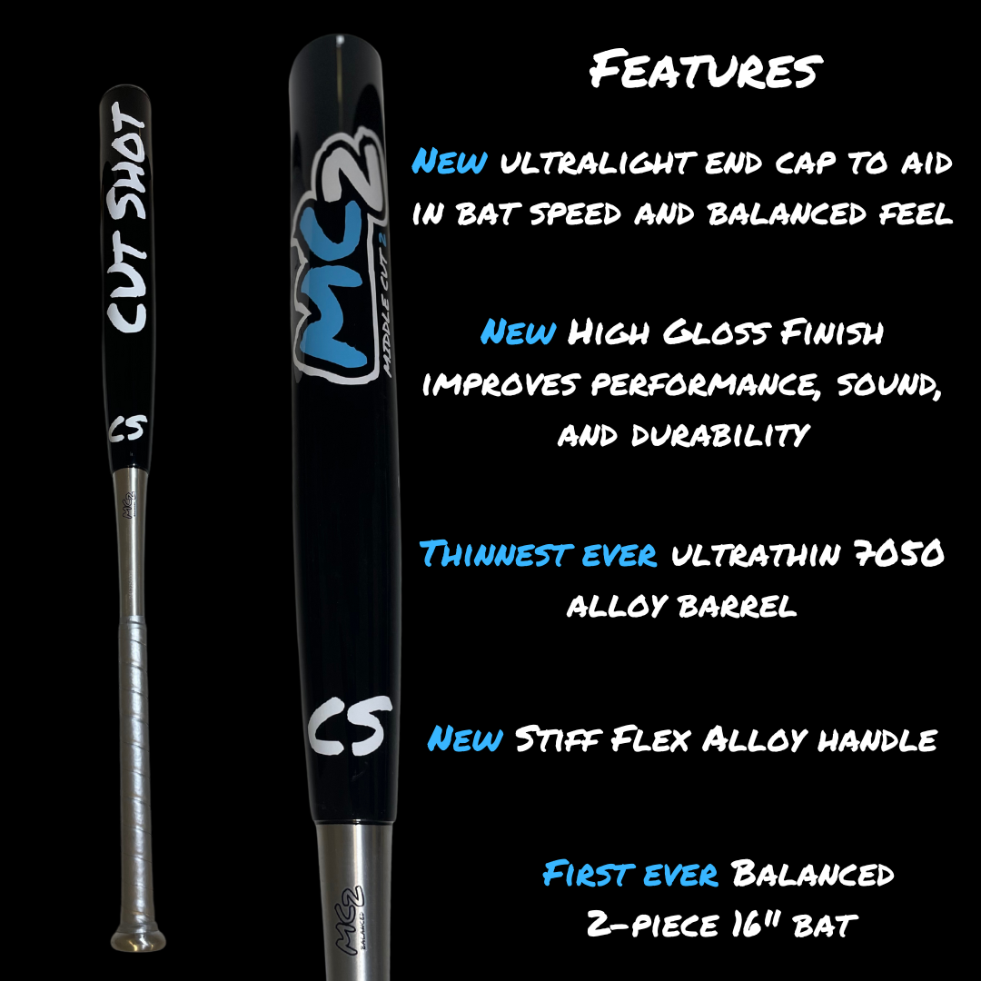 2025 Middle Cut 2 Balanced 2-Piece Alloy 16" softball bat
