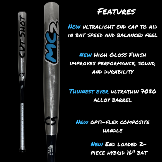 2025 Middle Cut 2 End Loaded 2-Piece Hybrid 16" softball bat