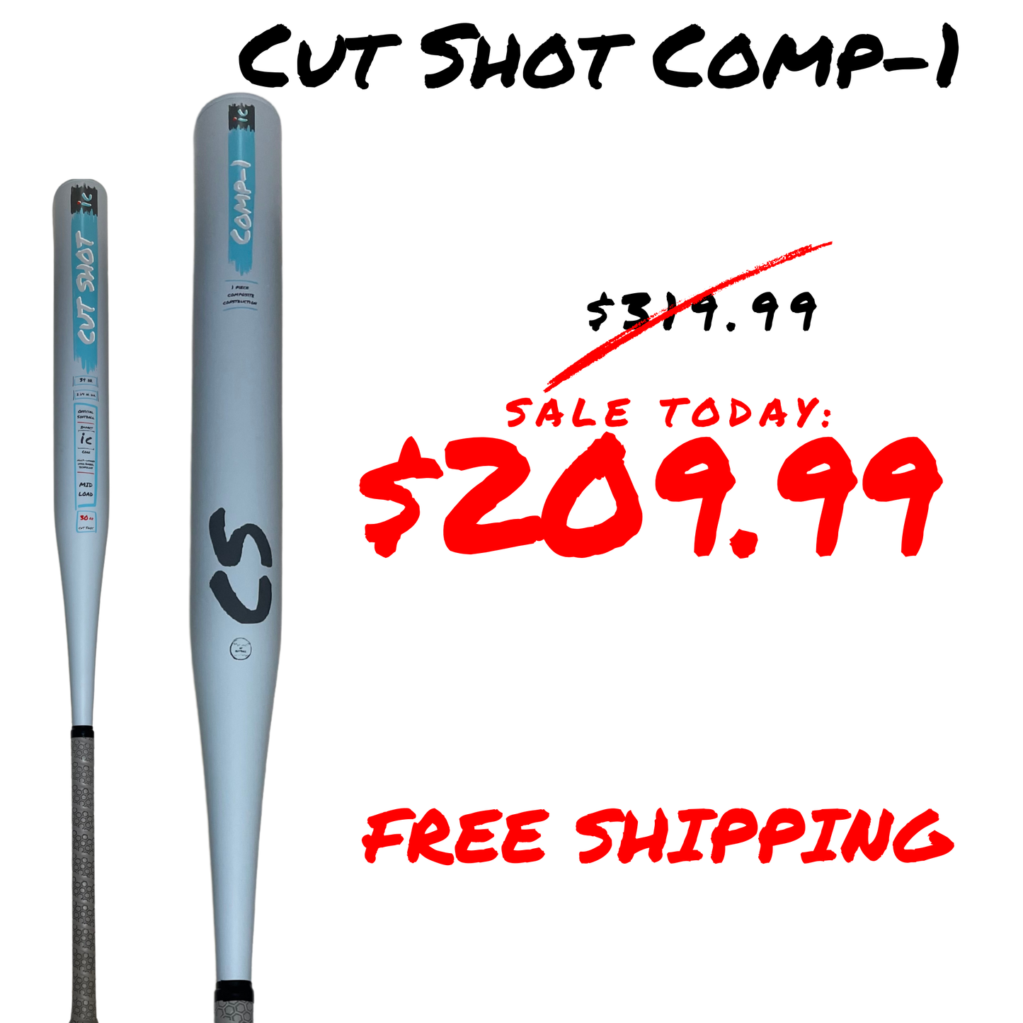2025 Cut Shot Comp-1 Composite 16" Softball Bat